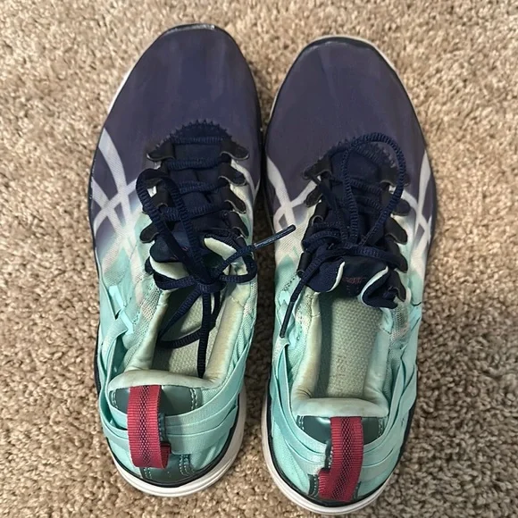 Asics | Shoes | 8 Asics Womens Athletic Shoes Navy And Mint  display picture 3